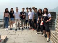 Students at the Mutianyu Great Wall